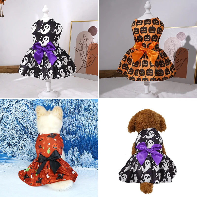 Pumpkin Dog Halloween Skirt