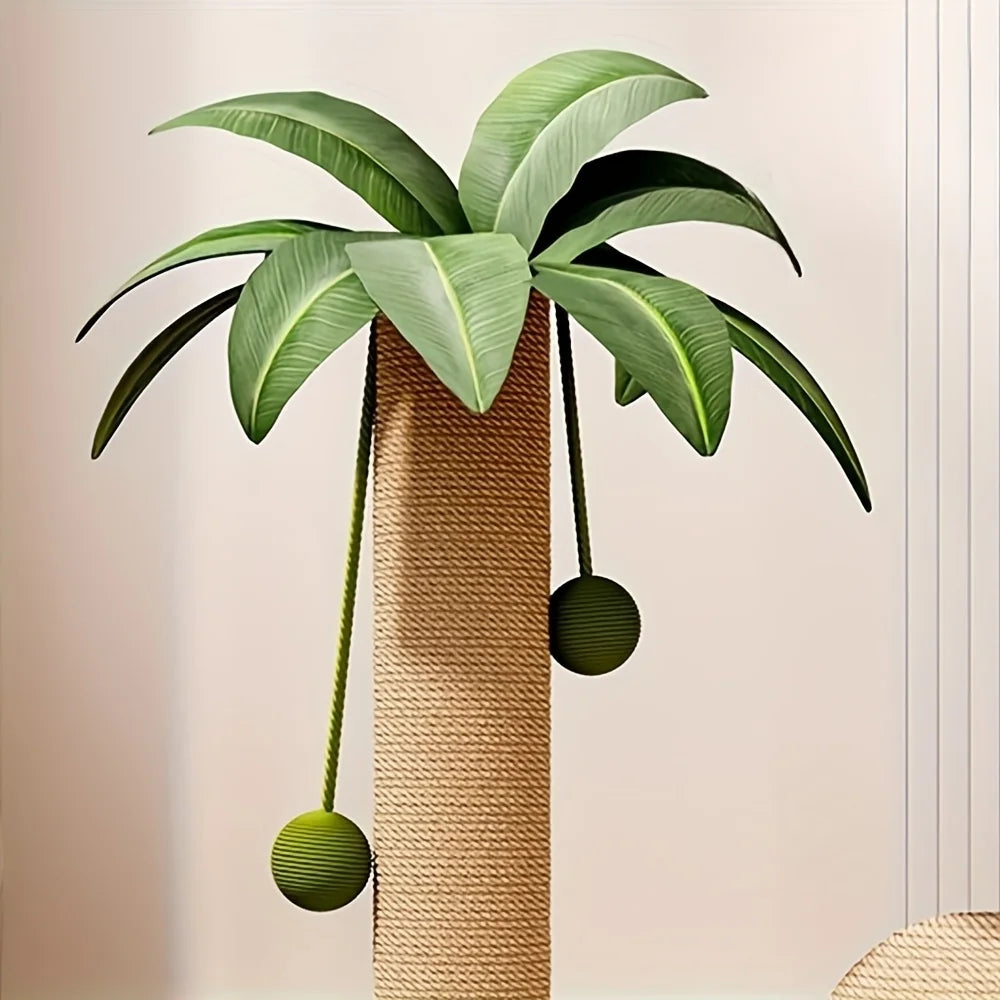 Coconut Tree Cat Scratching Post and Tower