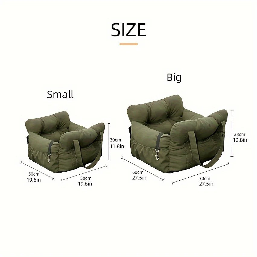 Dog Car Seat with Safety Strap