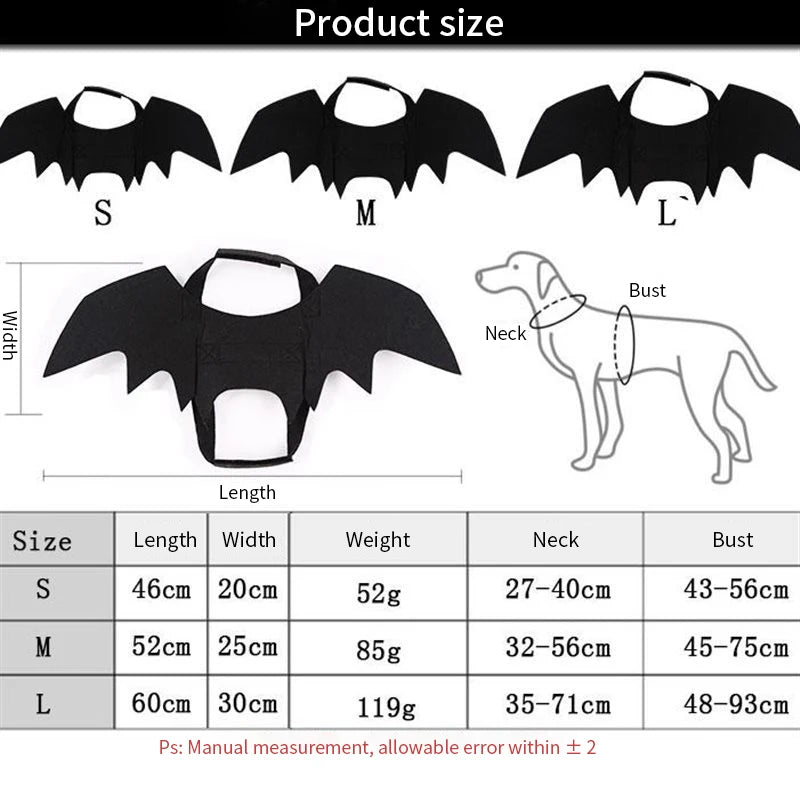 Bat Wings Pet Halloween Costume