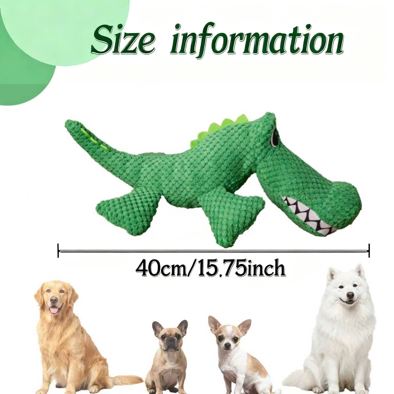 Chew-Resistant Crocodile Plush Toy