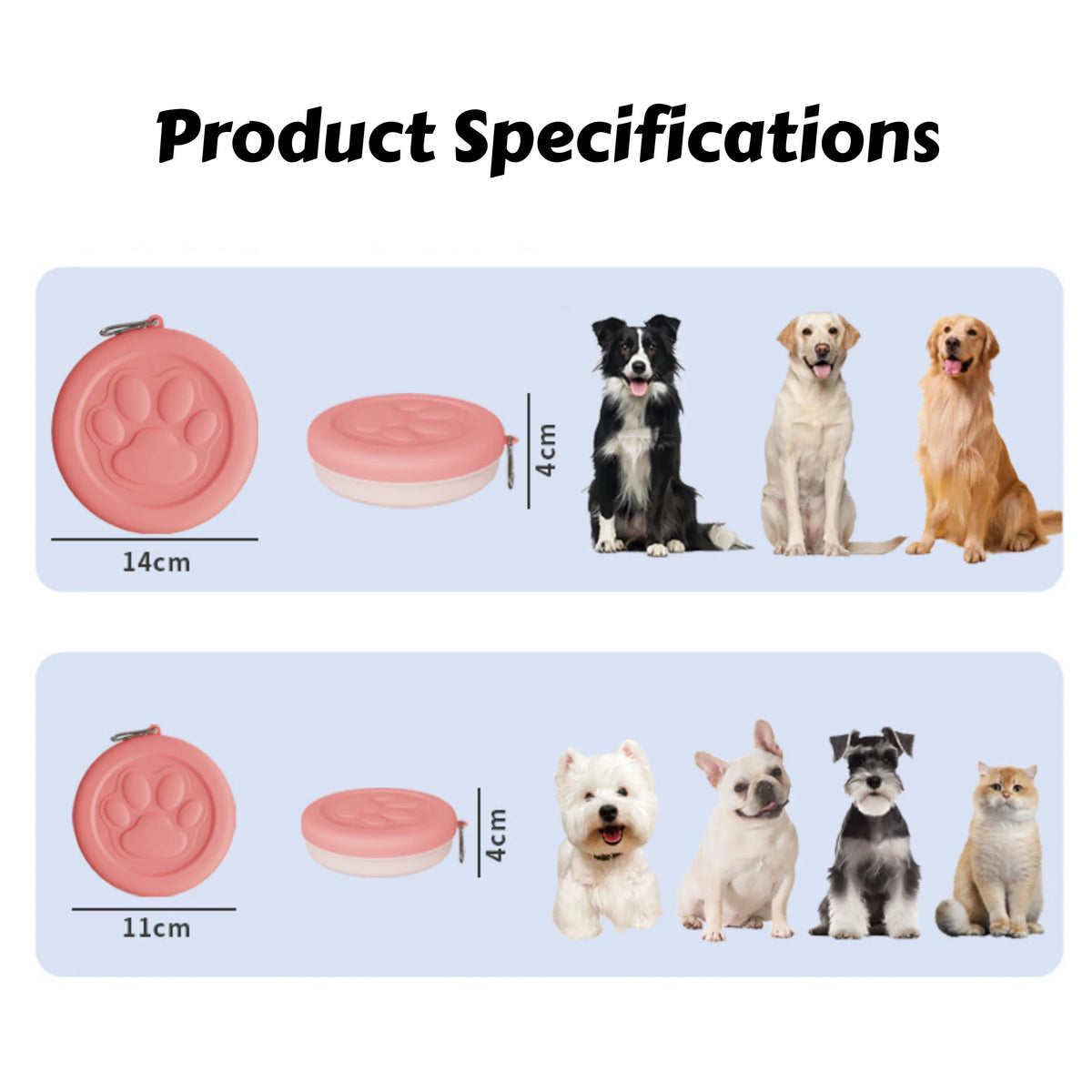 Portable Travel Pet Bowl with Treat Box
