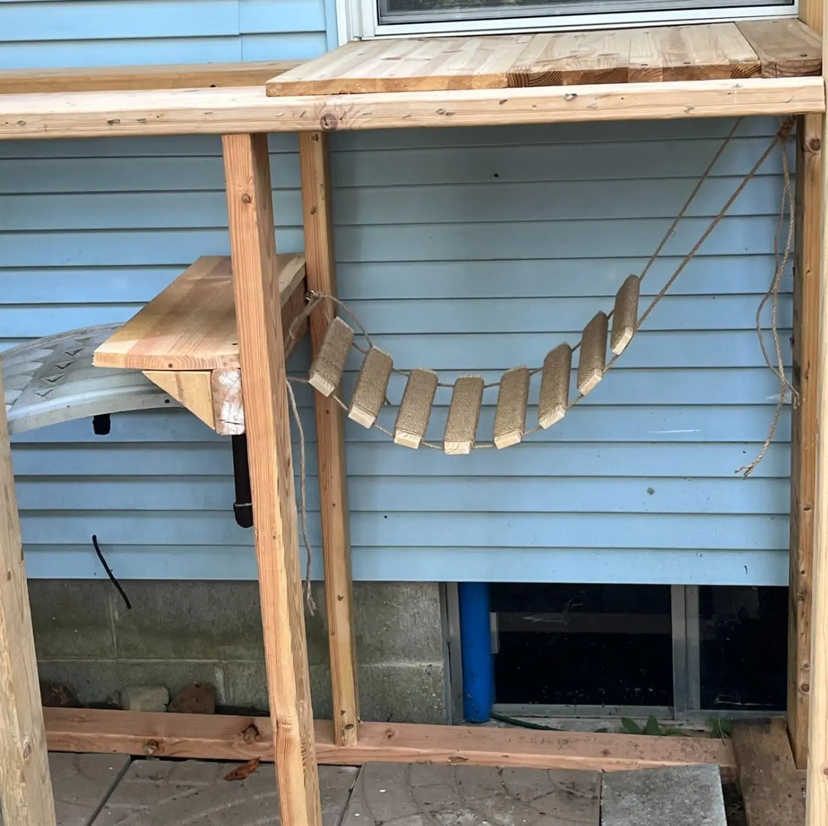 Sisal Cat Climbing Ladder Bridge