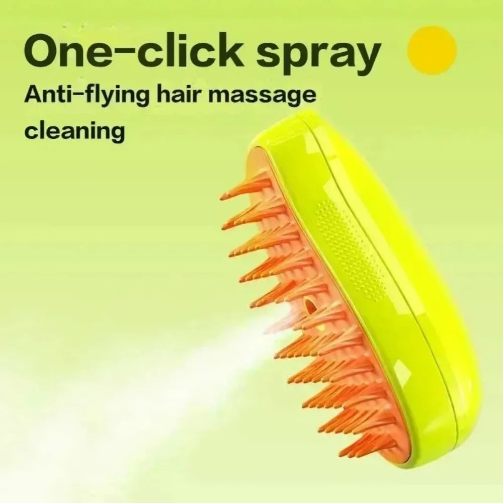 3-in-1 Steam Grooming Brush for Pets