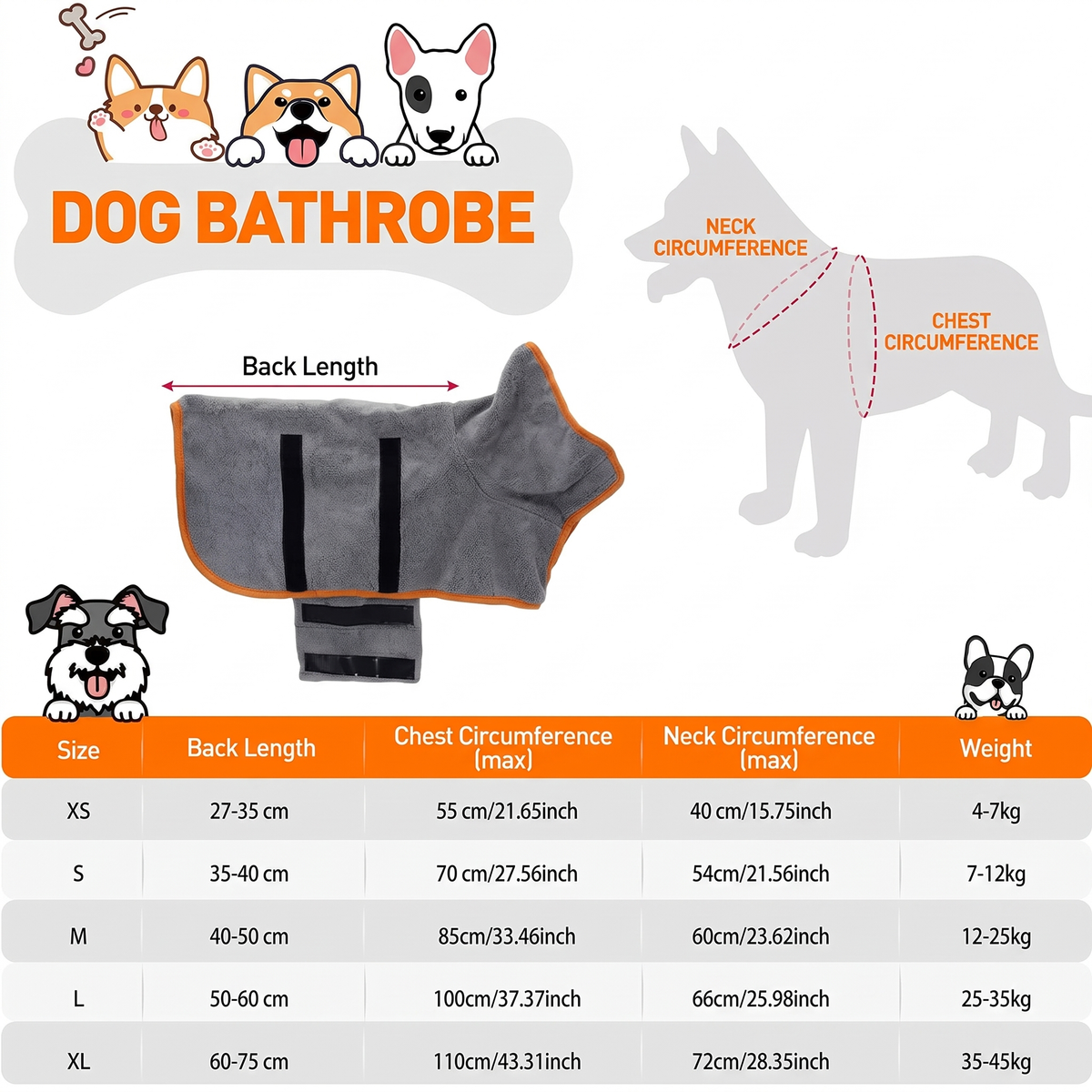 2-in-1 Dog Bathrobe Drying Towel