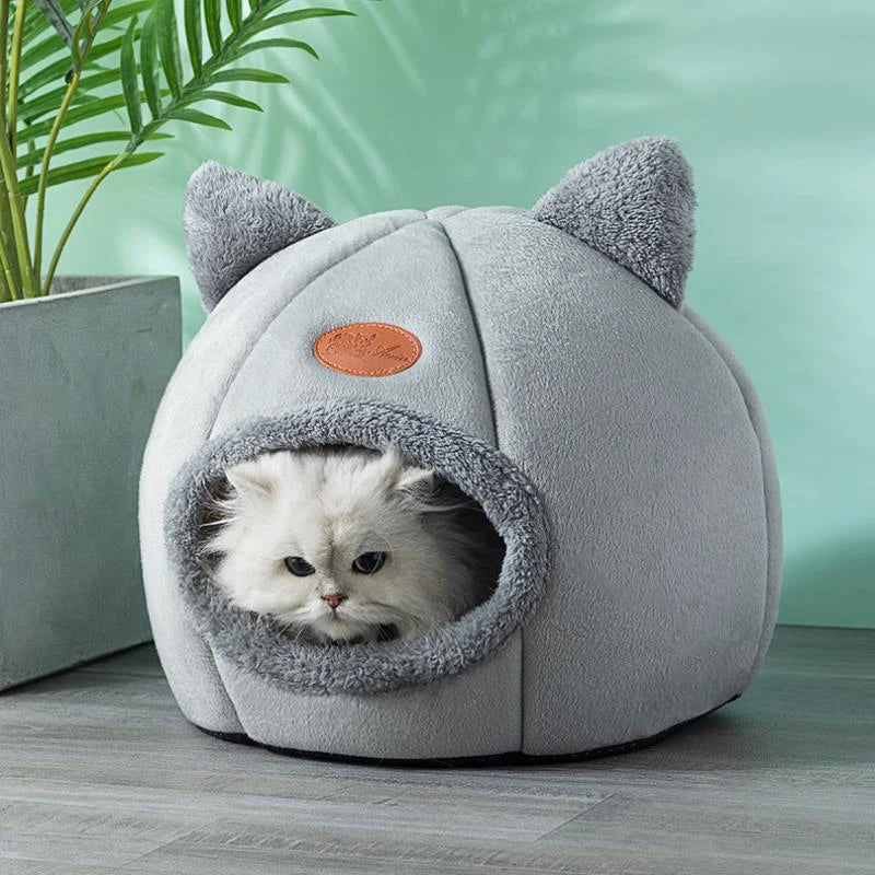 Winter Cat Cave Bed