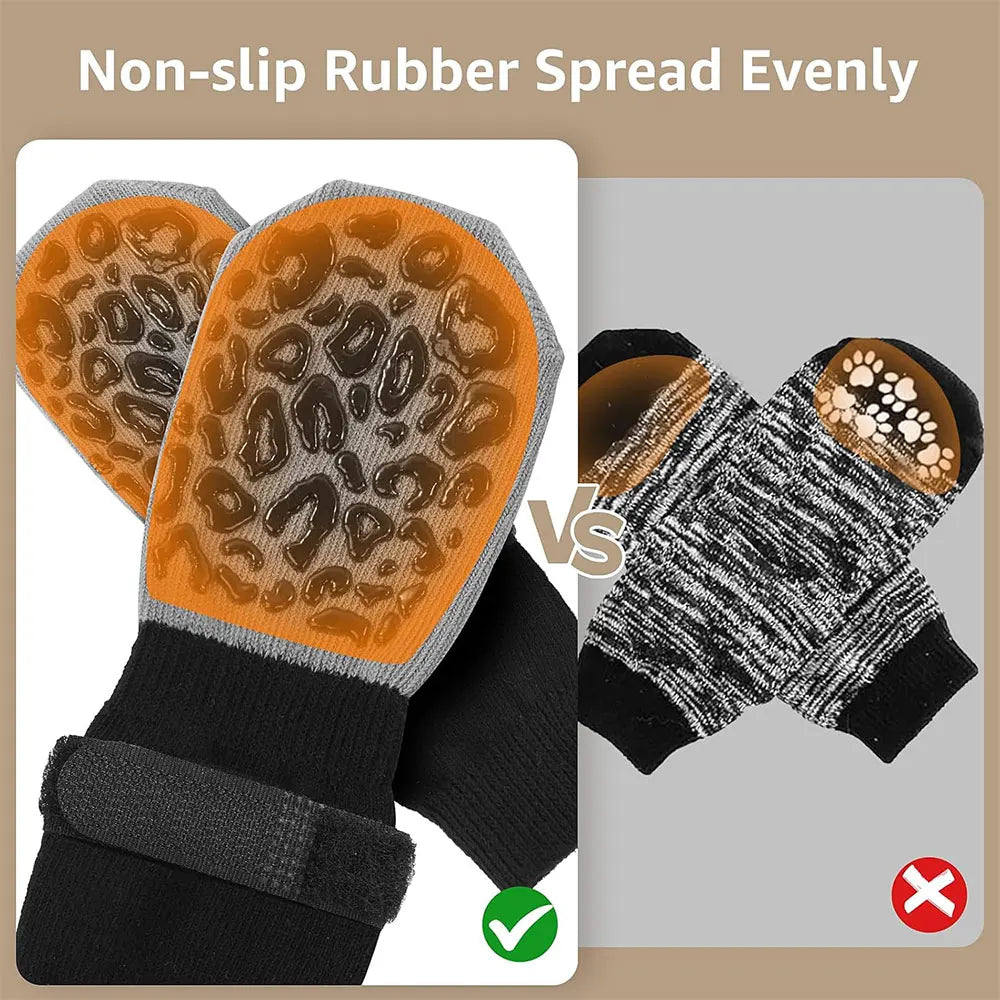 Anti-Slip Grip Dog Socks (4-Pack)