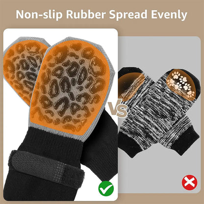 Anti-Slip Grip Dog Socks (4-Pack)