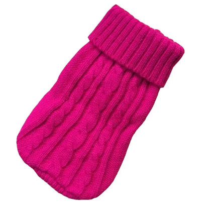 Cable Knit Dog Sweater