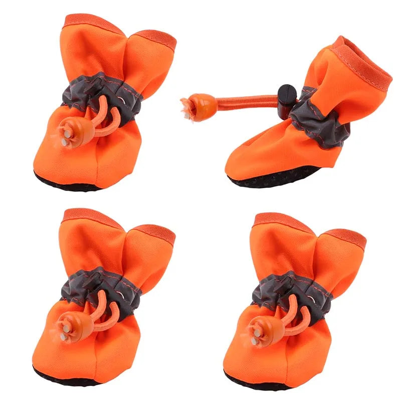 4-Pack Anti-Slip Dog Snow Boots