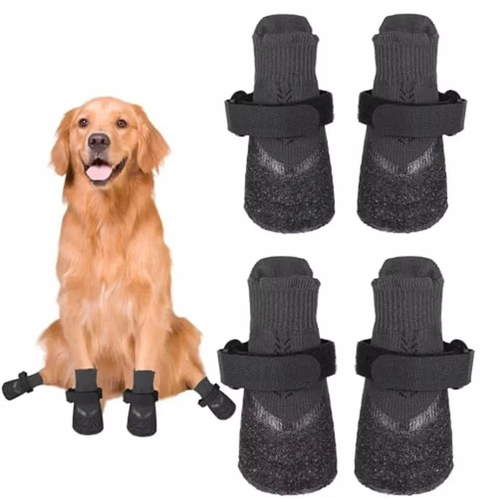 4-Pack Waterproof Dog Shoe Socks