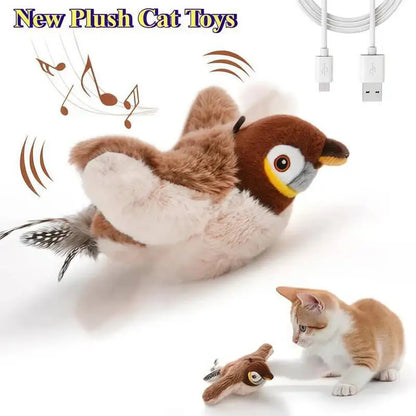 Chirping Flapping Bird Cat Toy