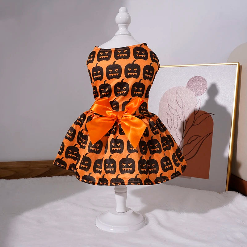 Pumpkin Dog Halloween Skirt