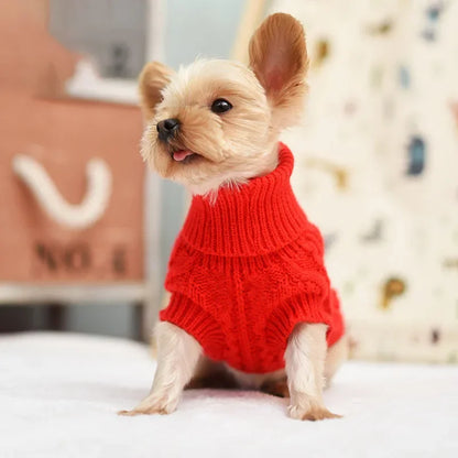 Cable Knit Dog Sweater