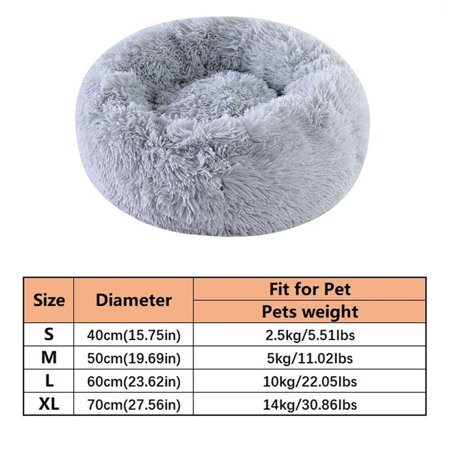 Faux Fur Donut Pet Bed