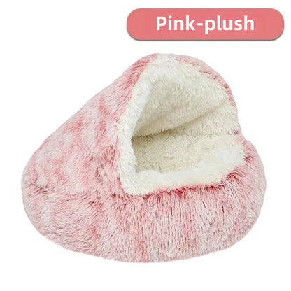 Semi-Enclosed Plush Cat Nest
