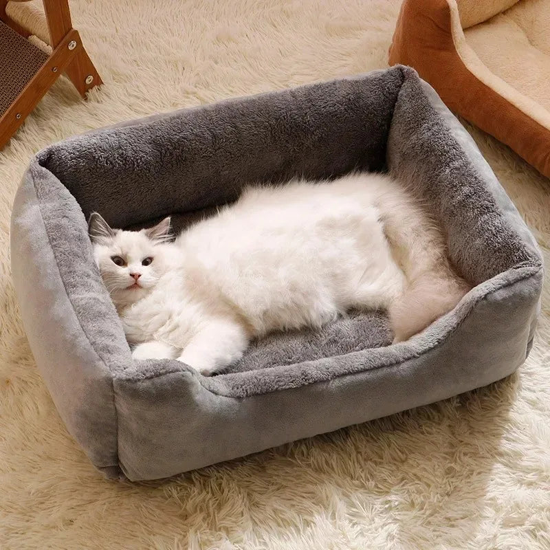 Winter Cat Basket Bed