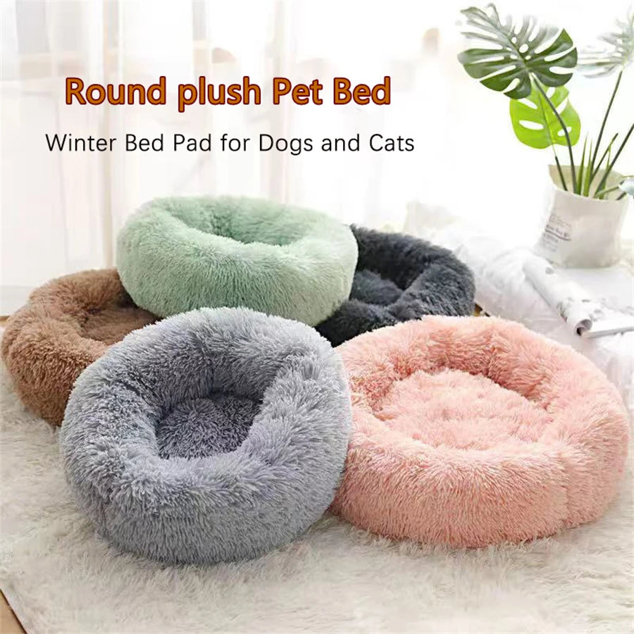 Faux Fur Donut Pet Bed
