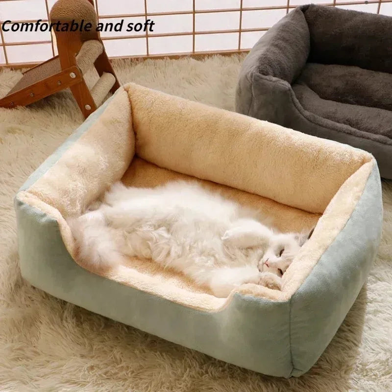 Winter Cat Basket Bed