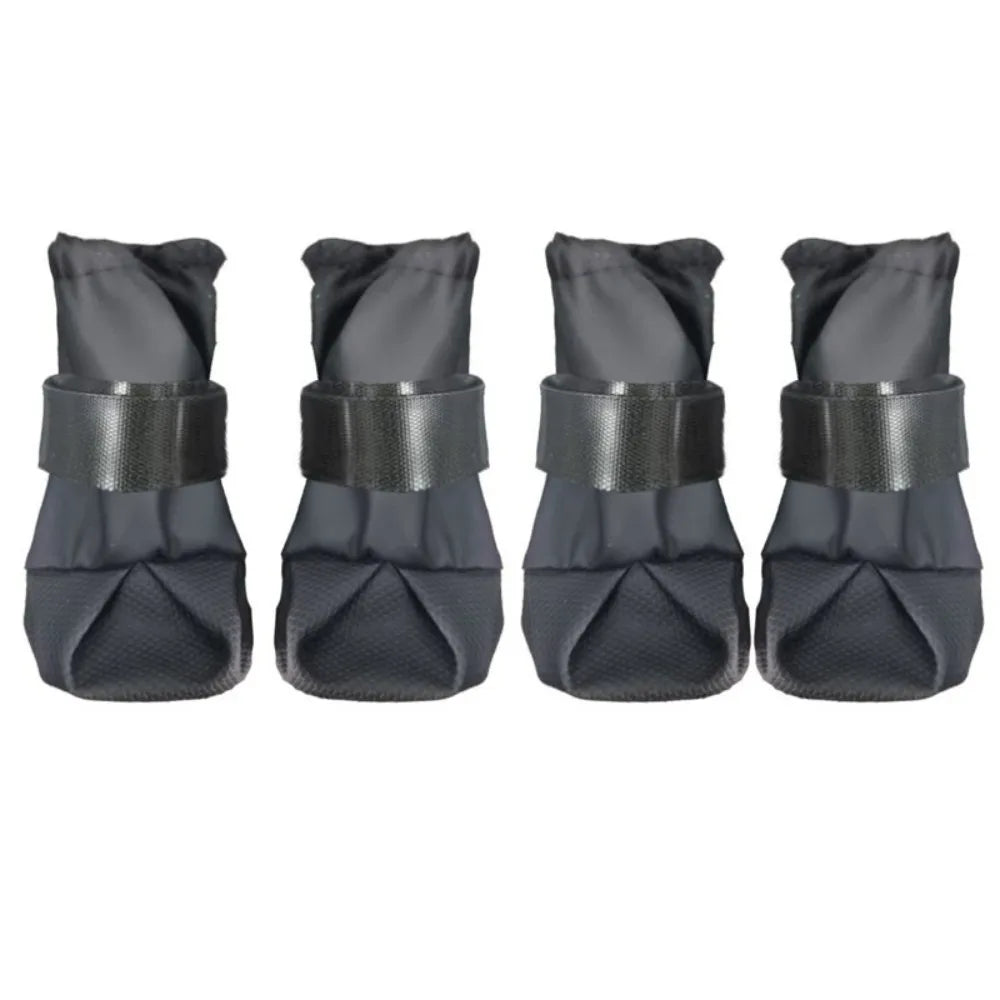 Waterproof High-Top Dog Shoes, 4-Pack
