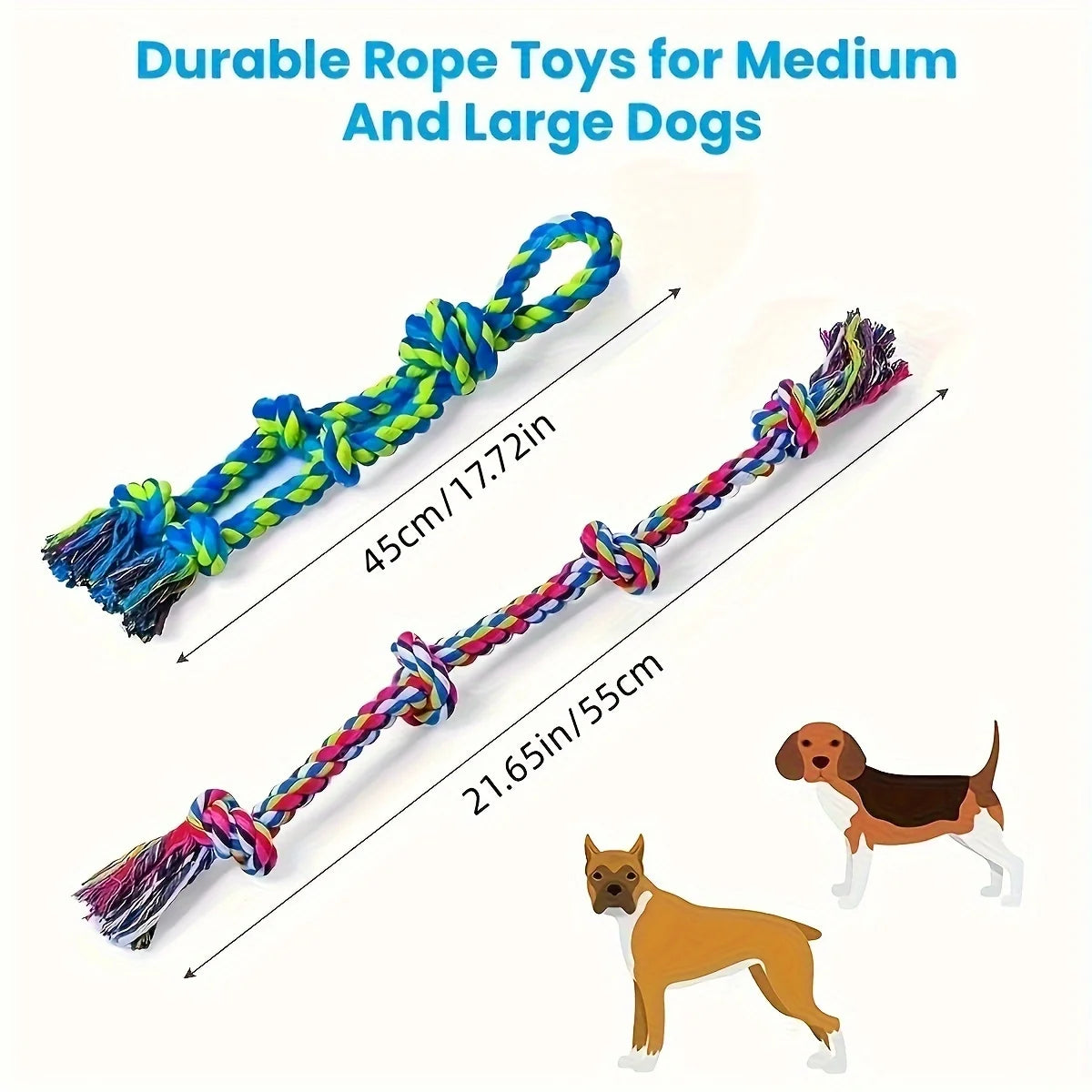 Durable Knot Dog Chew and Tug Toy