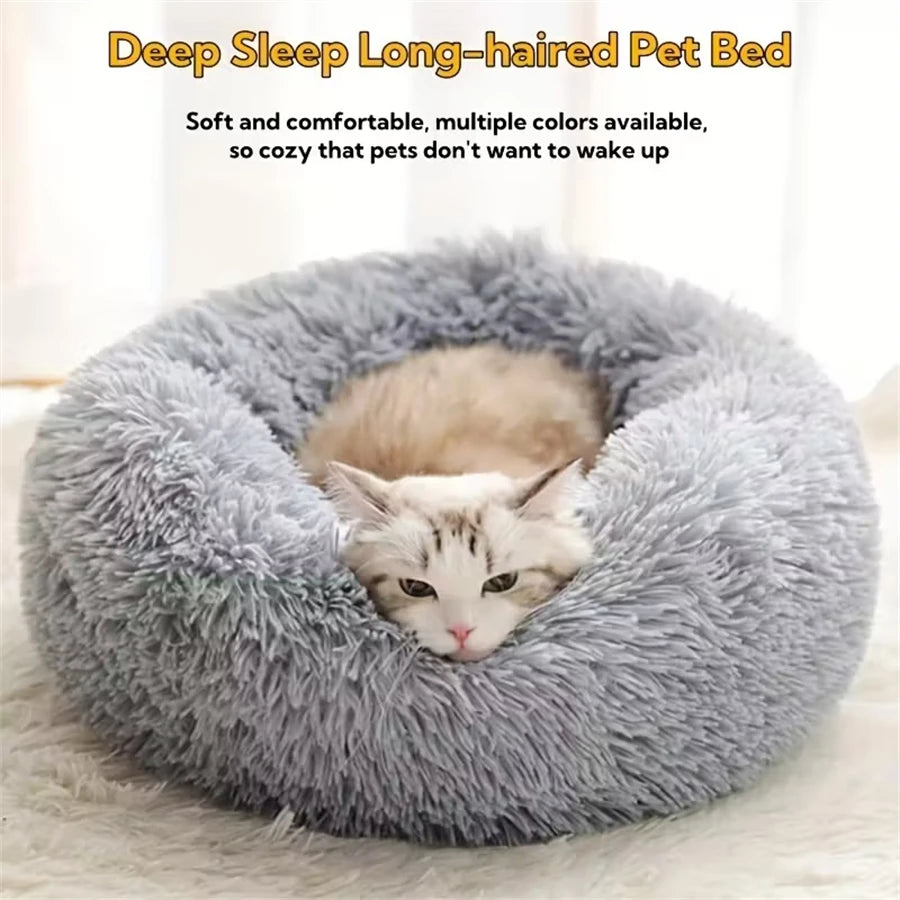 Faux Fur Donut Pet Bed