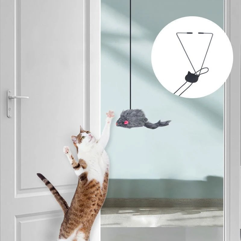 Hanging Door Mouse Cat Teaser