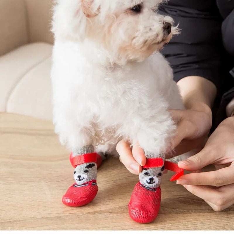 Waterproof Knit Pet Socks (4-Pack)