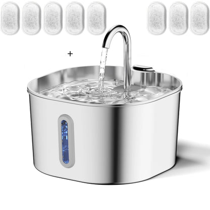 Stainless Steel Cat Water Fountain 2.2L