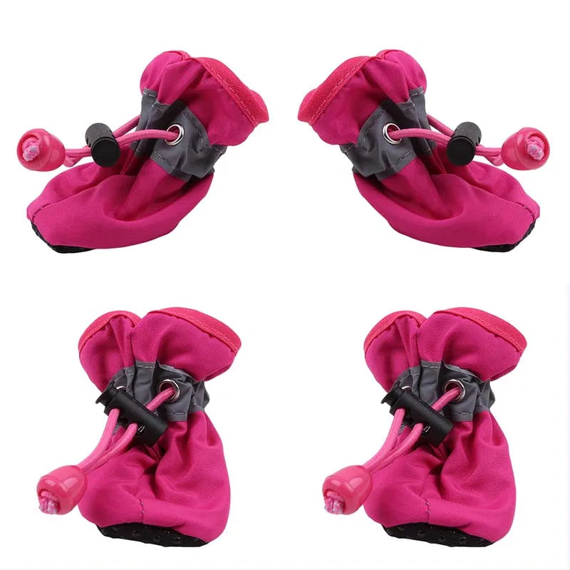 4-Pack Anti-Slip Dog Snow Boots