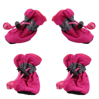 4-Pack Anti-Slip Dog Snow Boots