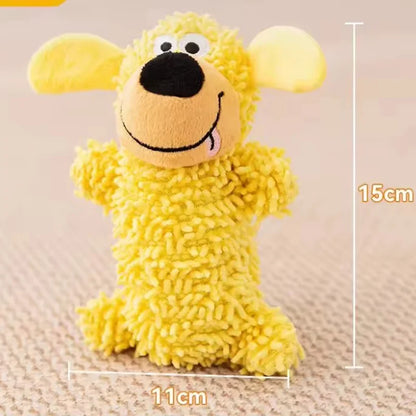 Plush Squeaky Teething Dog Toy