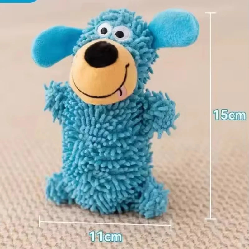 Plush Squeaky Teething Dog Toy