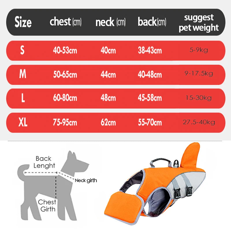 Shark Fin Dog Life Jacket