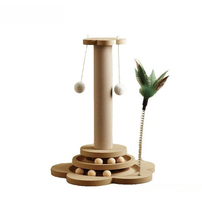 Wood Cat Turntable Scratcher