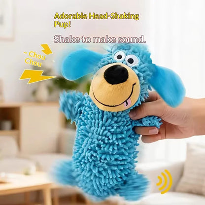 Plush Squeaky Teething Dog Toy