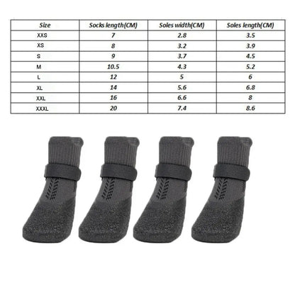 4-Pack Waterproof Dog Shoe Socks