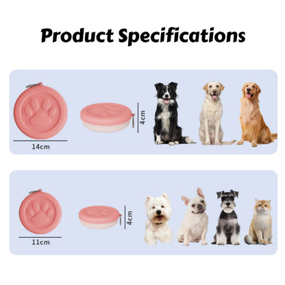 Portable Travel Pet Bowl with Treat Box