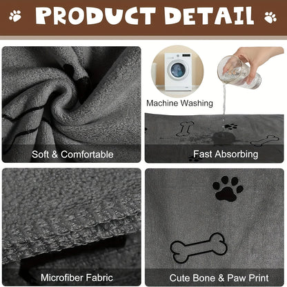Quick-Dry Microfiber Dog Towel