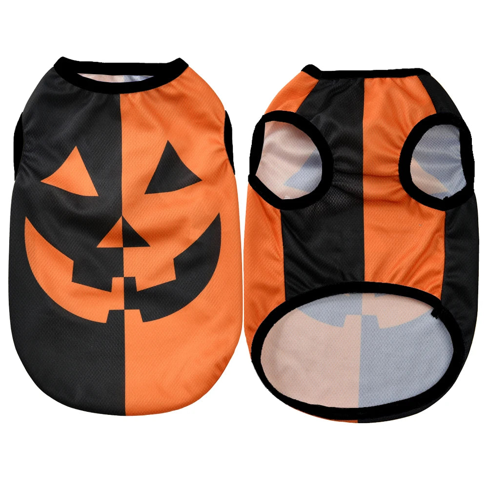 Pumpkin Print Halloween Pet Vest