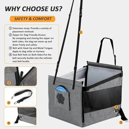 Waterproof Dog Car Seat Carrier
