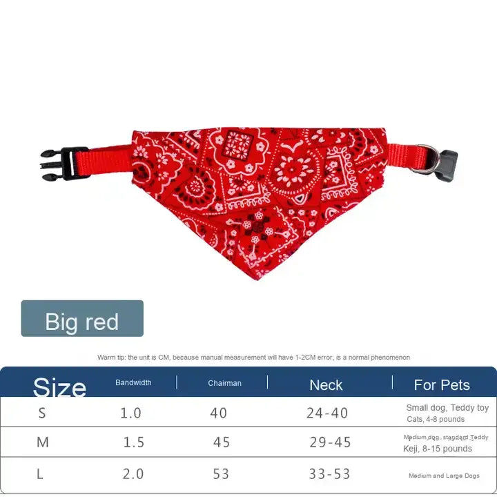 Adjustable Pet Bandana Scarf