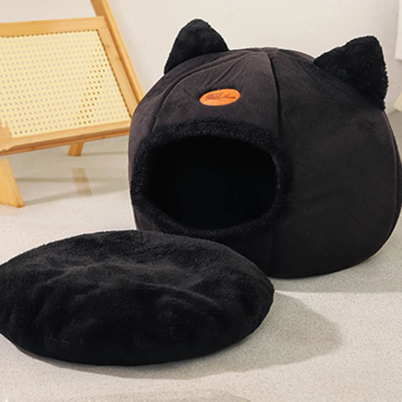Winter Cat Cave Bed