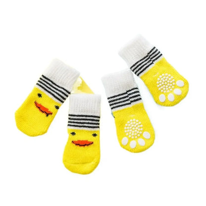 4-Pack Winter Knit Dog Socks
