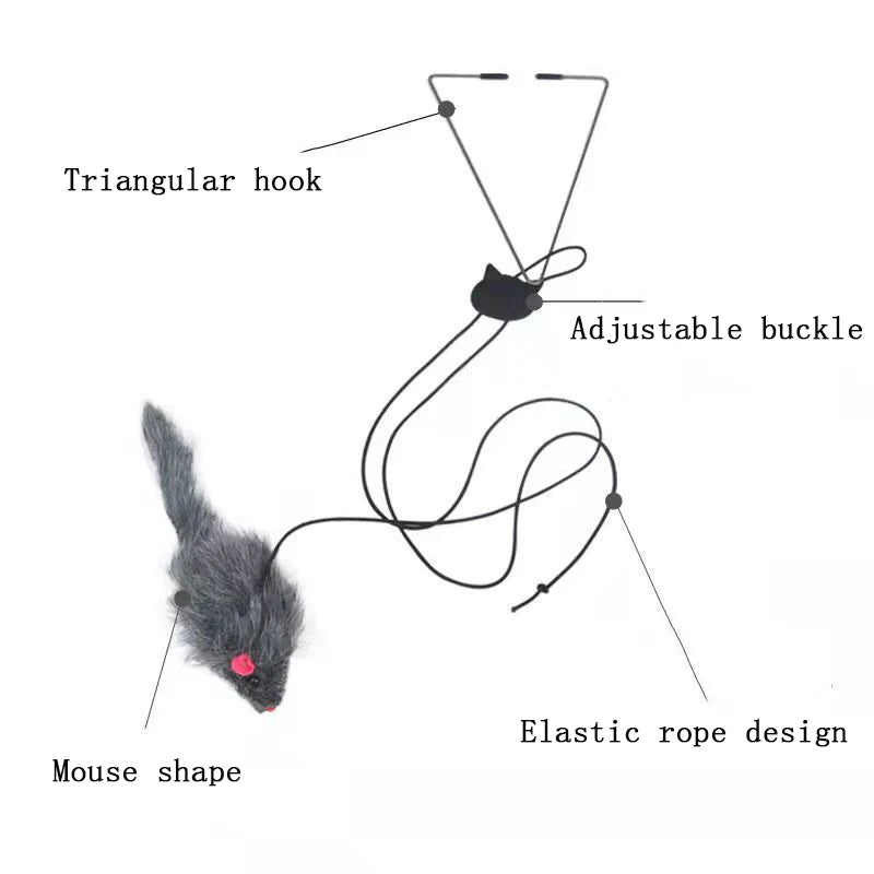 Hanging Door Mouse Cat Teaser
