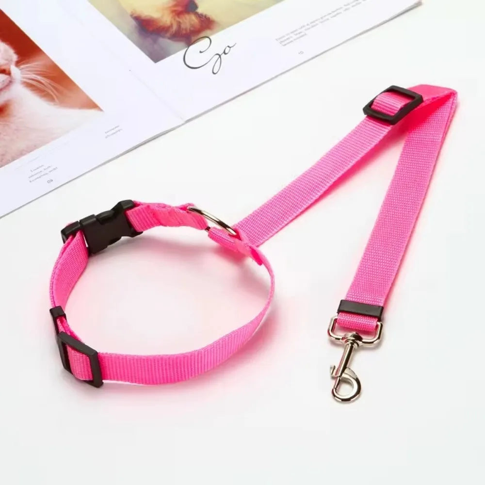 2-in-1 Dog Car Safety Belt and Leash