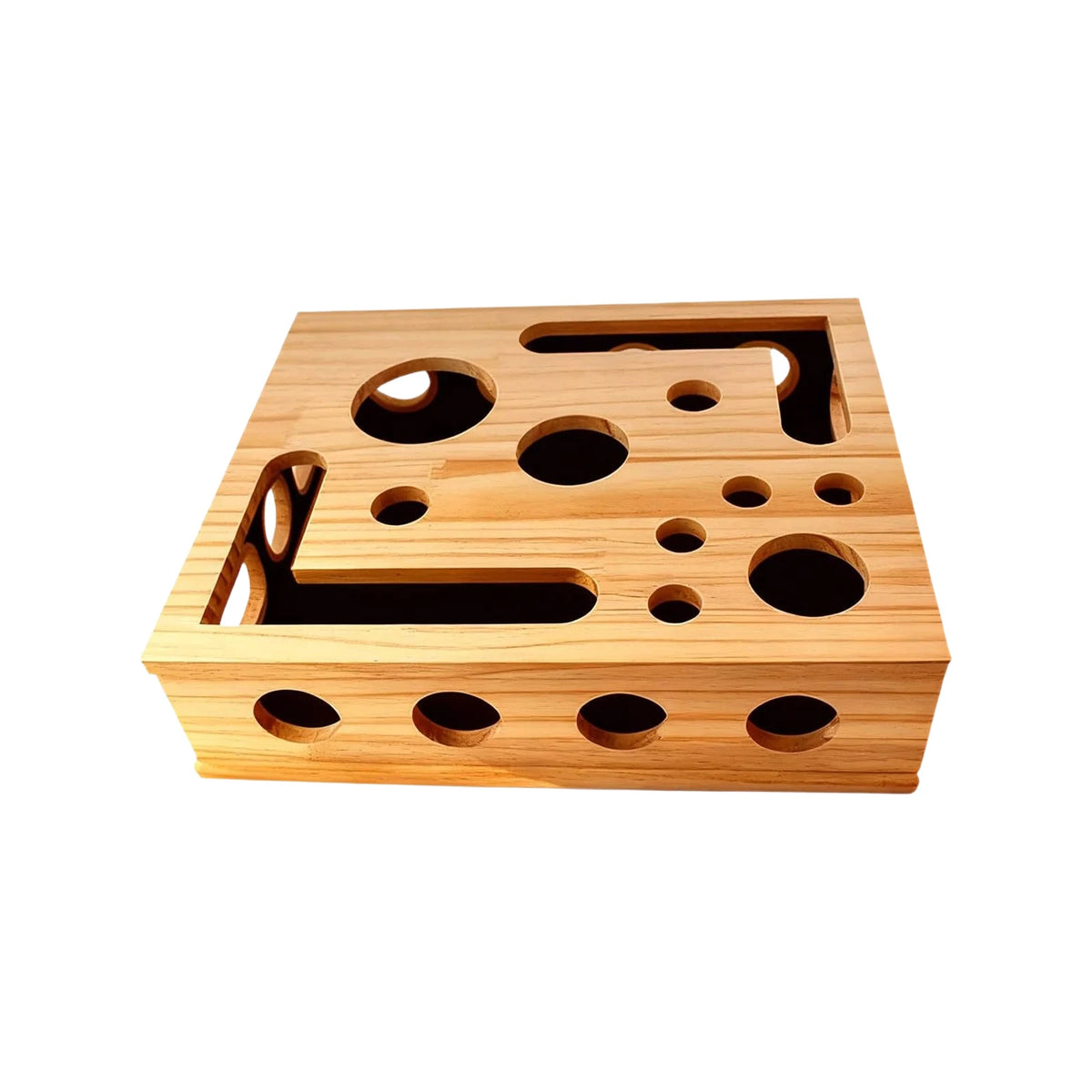 Wooden Cat Maze Treat Puzzle