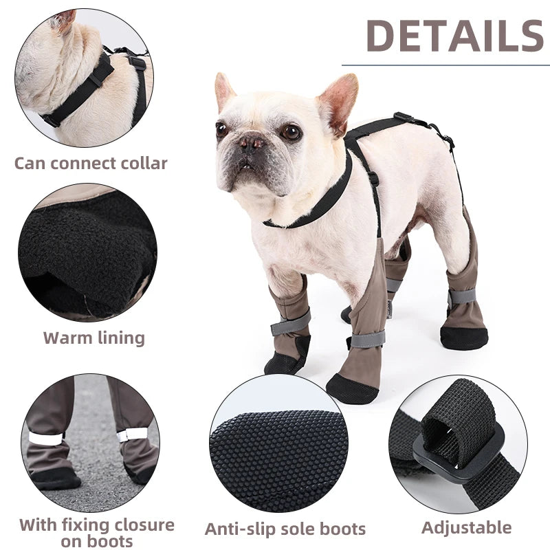 Waterproof Non-Slip Dog Snow Boots