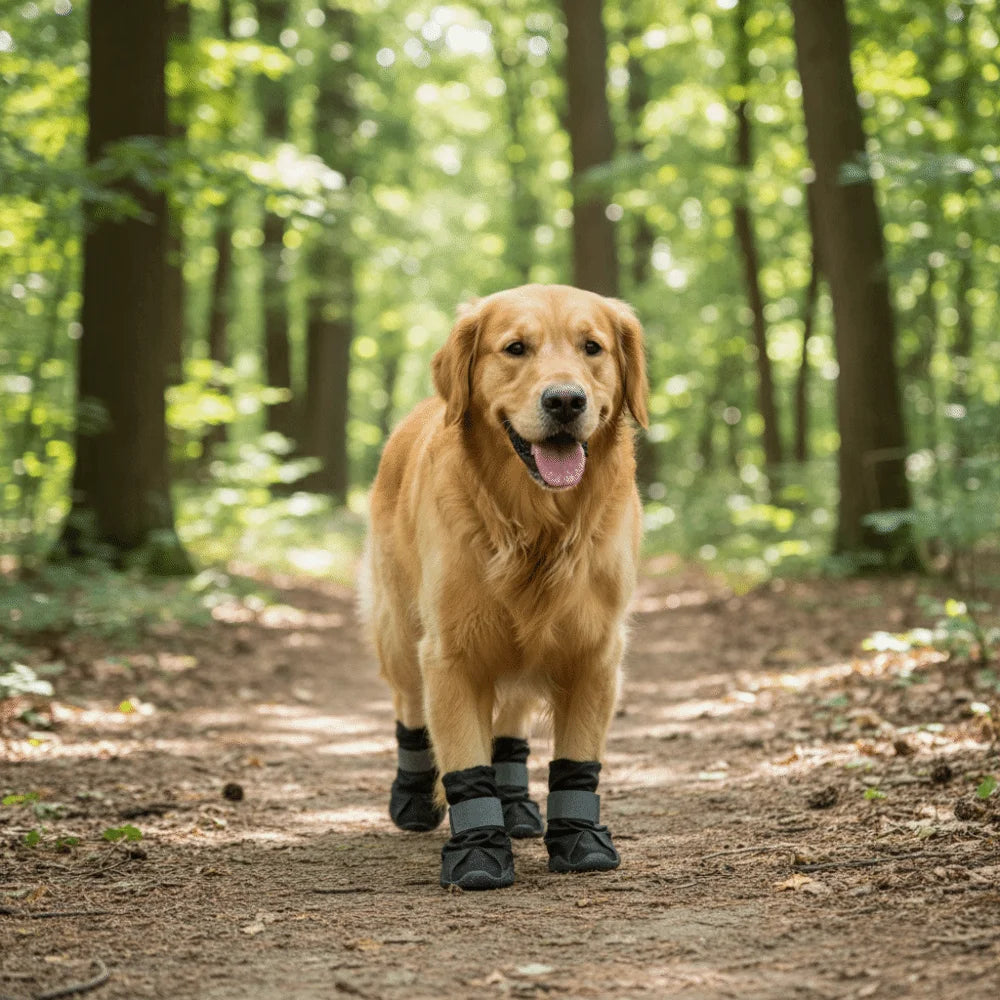 Waterproof High-Top Dog Shoes, 4-Pack