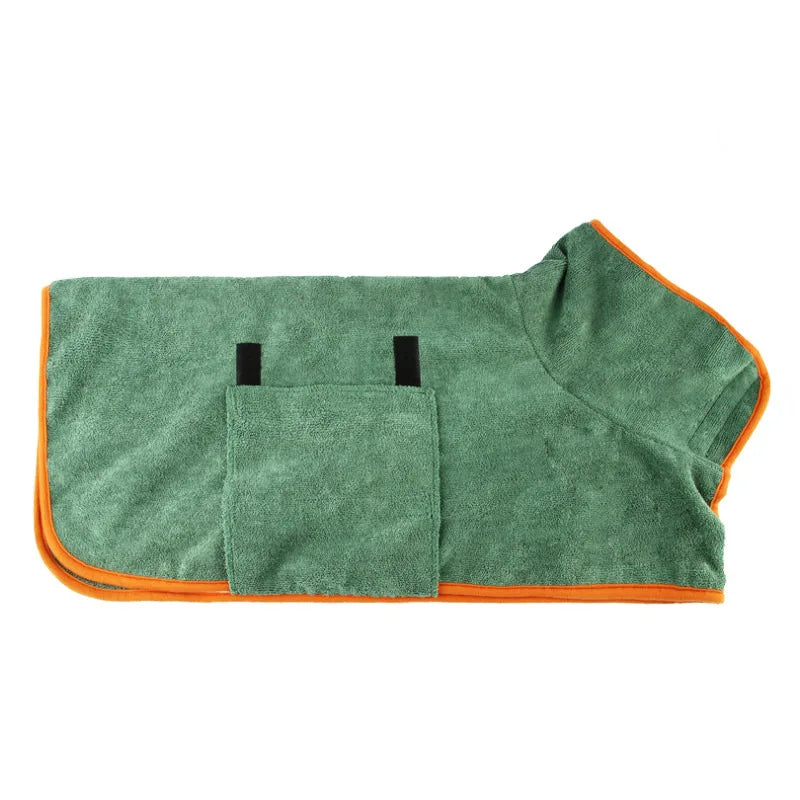 2-in-1 Dog Bathrobe Drying Towel